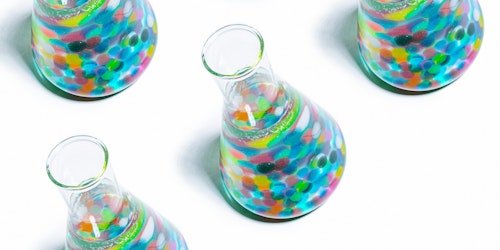 Conical flasks with colorful contents Conical flasks with colorful contents