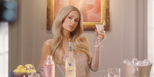 Paris Hilton holding martini Paris Hilton holding martini