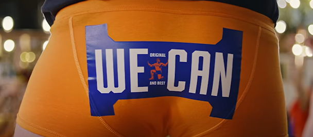 Irn-Bru logo on boxers Irn-Bru logo on boxers