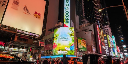 Vatika Naturals' out of home campaign in New York city Vatika Naturals' out of home campaign in New York city
